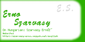 erno szarvasy business card